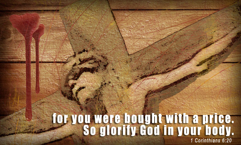 for you were bought with a price. So glorify God in your body. ~ 1 Corinthians 6:20