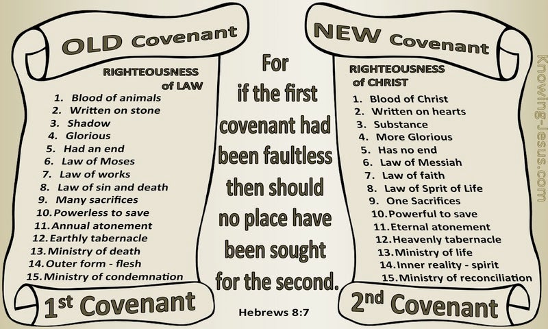 For if that first covenant had been faultless, there would have been no occasion to look for a second. ~ Hebrews 8:7